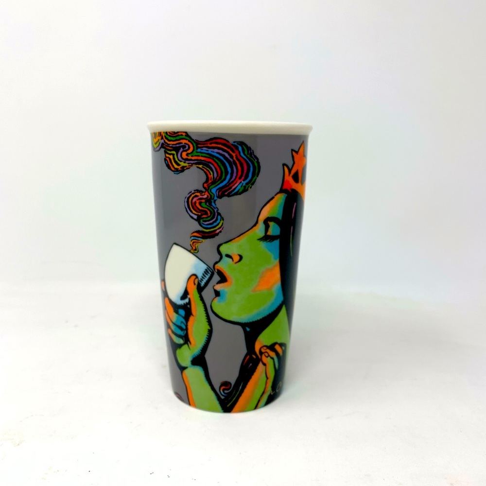 Starbucks 2016 Ceramic Tumbler Travel Mug Siren Mermaid 25 anniversary